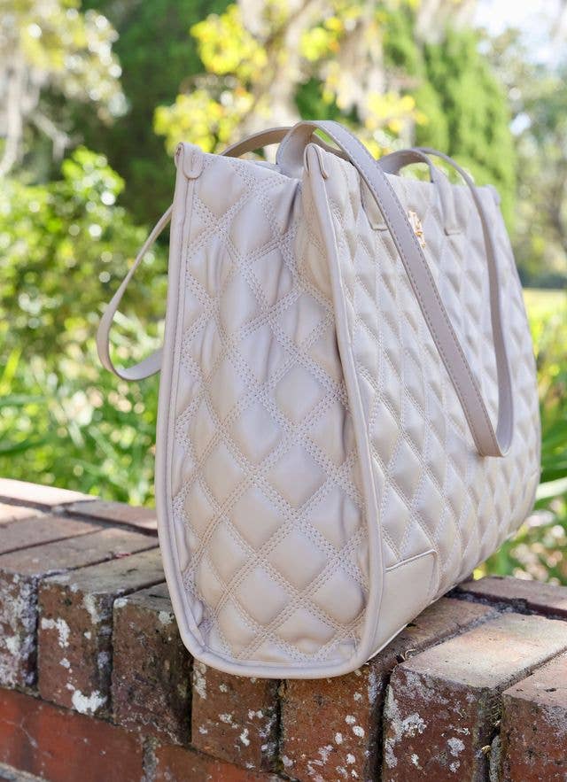 Shane Tote NUDE QUILTED DQ