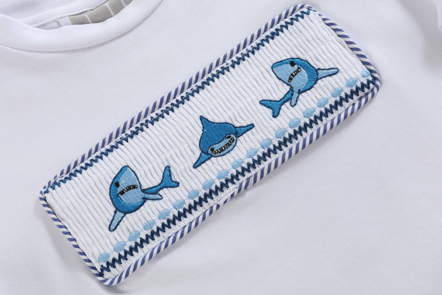 White Shark Smocked Set