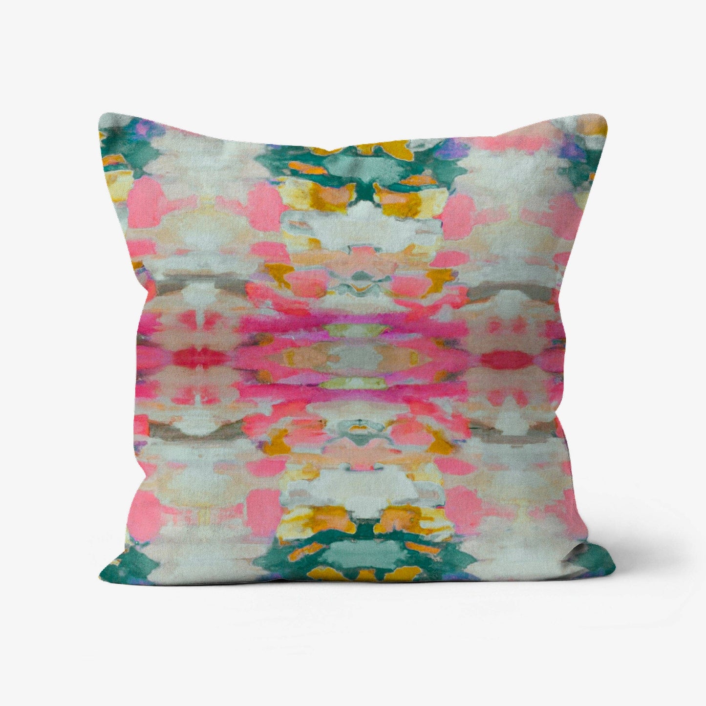 Layla Decorative Abstract Modern Art Painted Print Pillow: 18x18