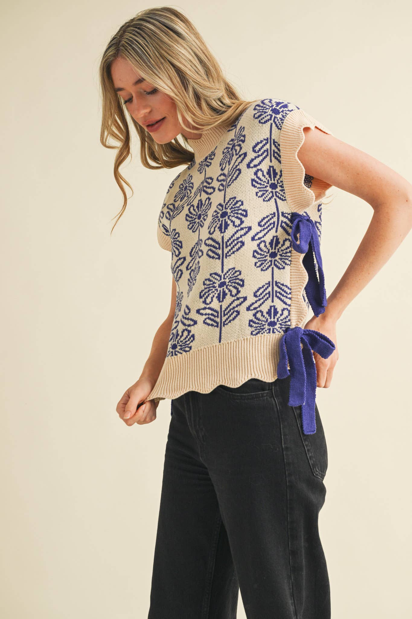 Sapphire Sleeveless Sweater
