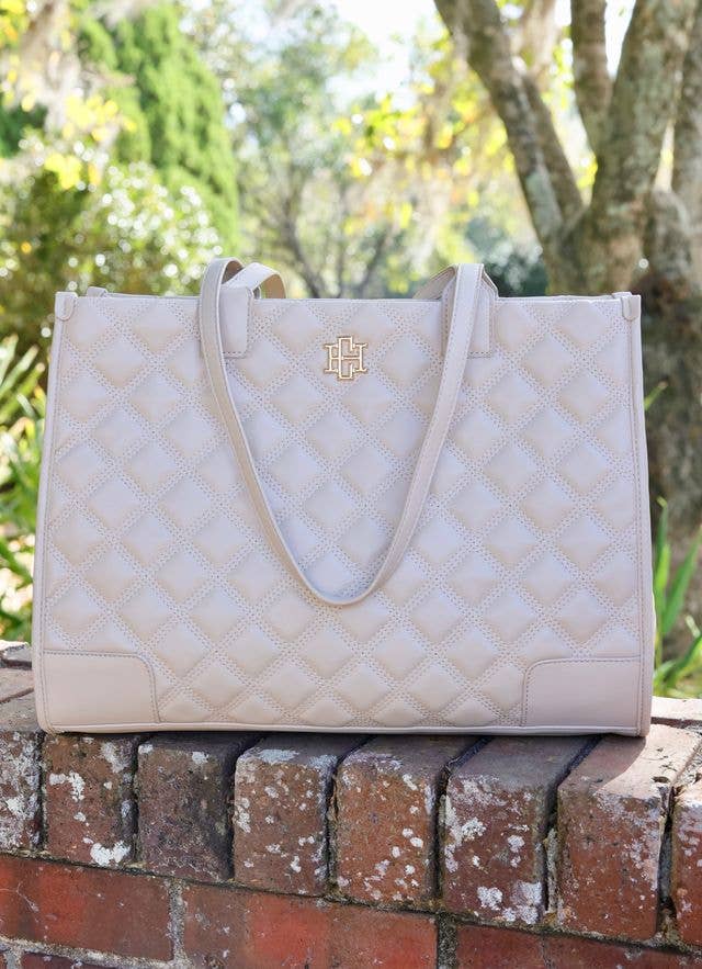 Shane Tote NUDE QUILTED DQ