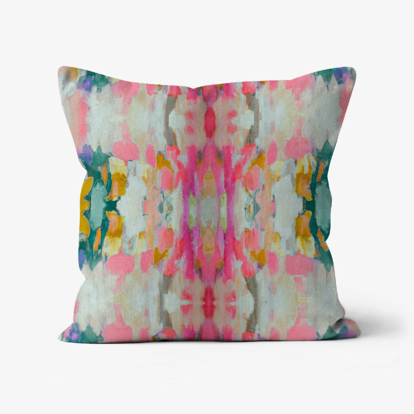 Layla Decorative Abstract Modern Art Painted Print Pillow: 18x18