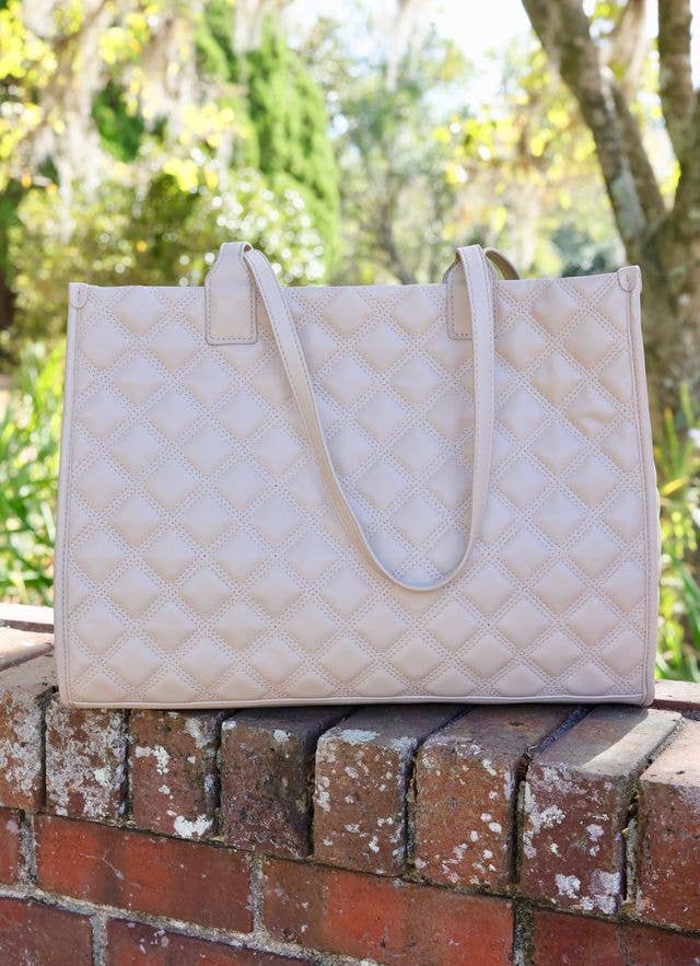Shane Tote NUDE QUILTED DQ