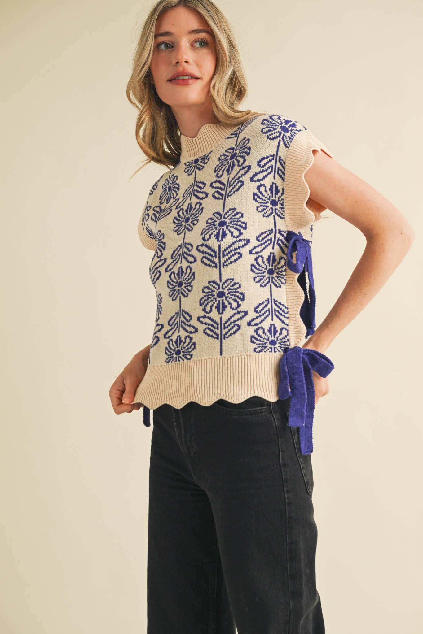 Sapphire Sleeveless Sweater
