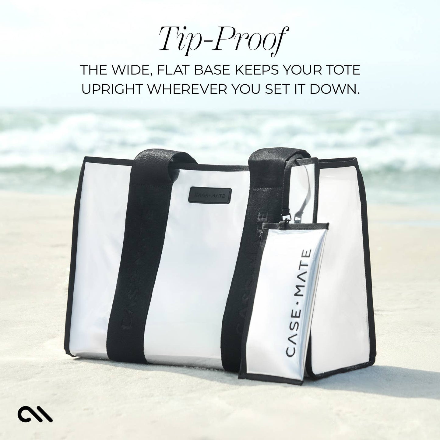 Case-Mate Silver Chrome Beach Tote Shoulder Bag
