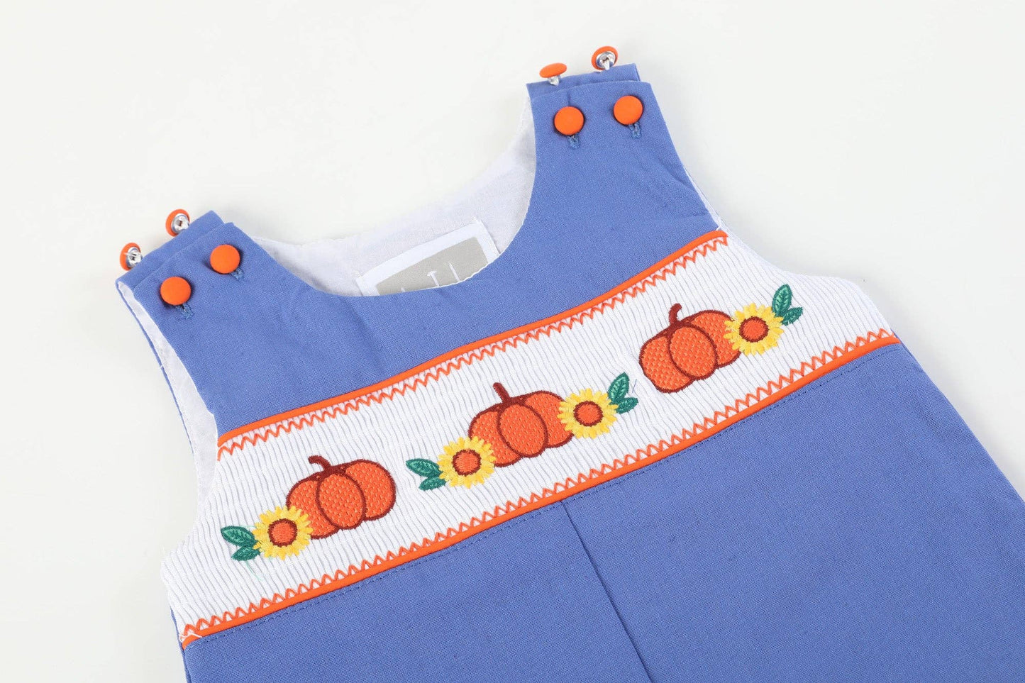 Blue Pumpkin Sunflower Smocked Longall