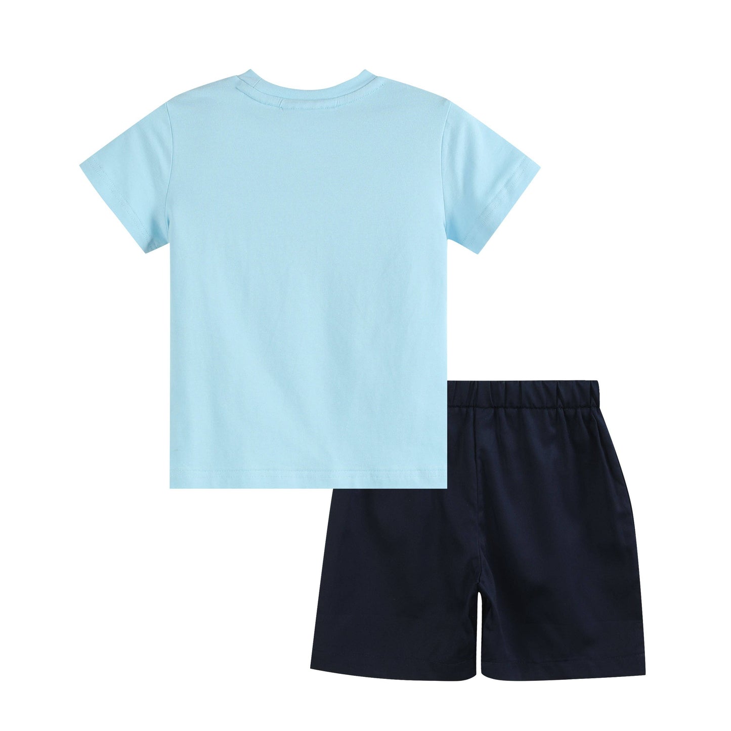 Blue Turtle Smocked Set