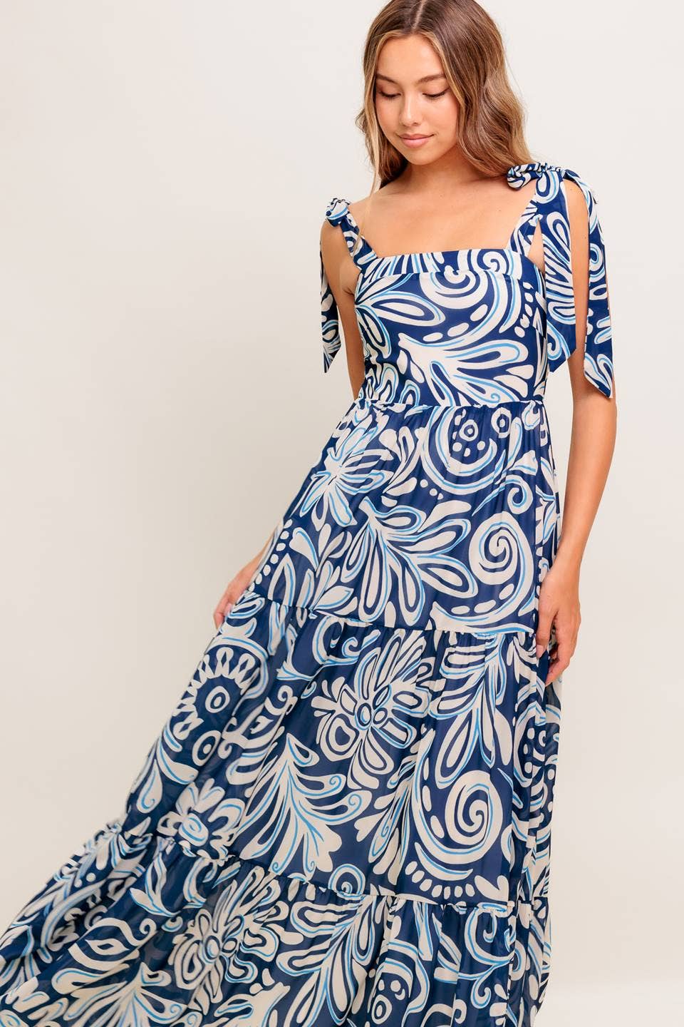 Navy Swirl Dress