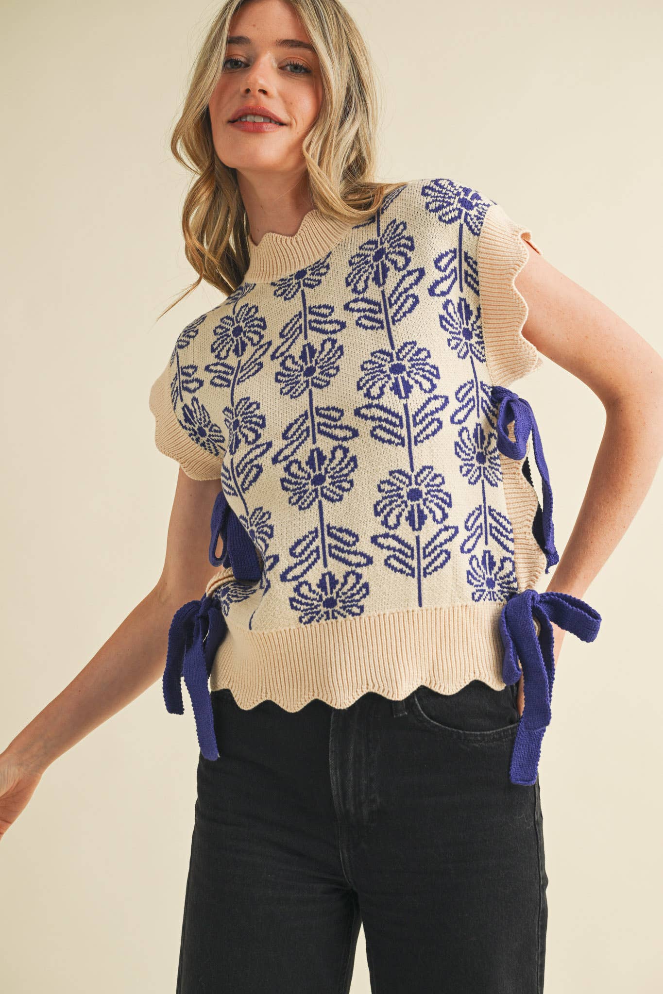 Sapphire Sleeveless Sweater