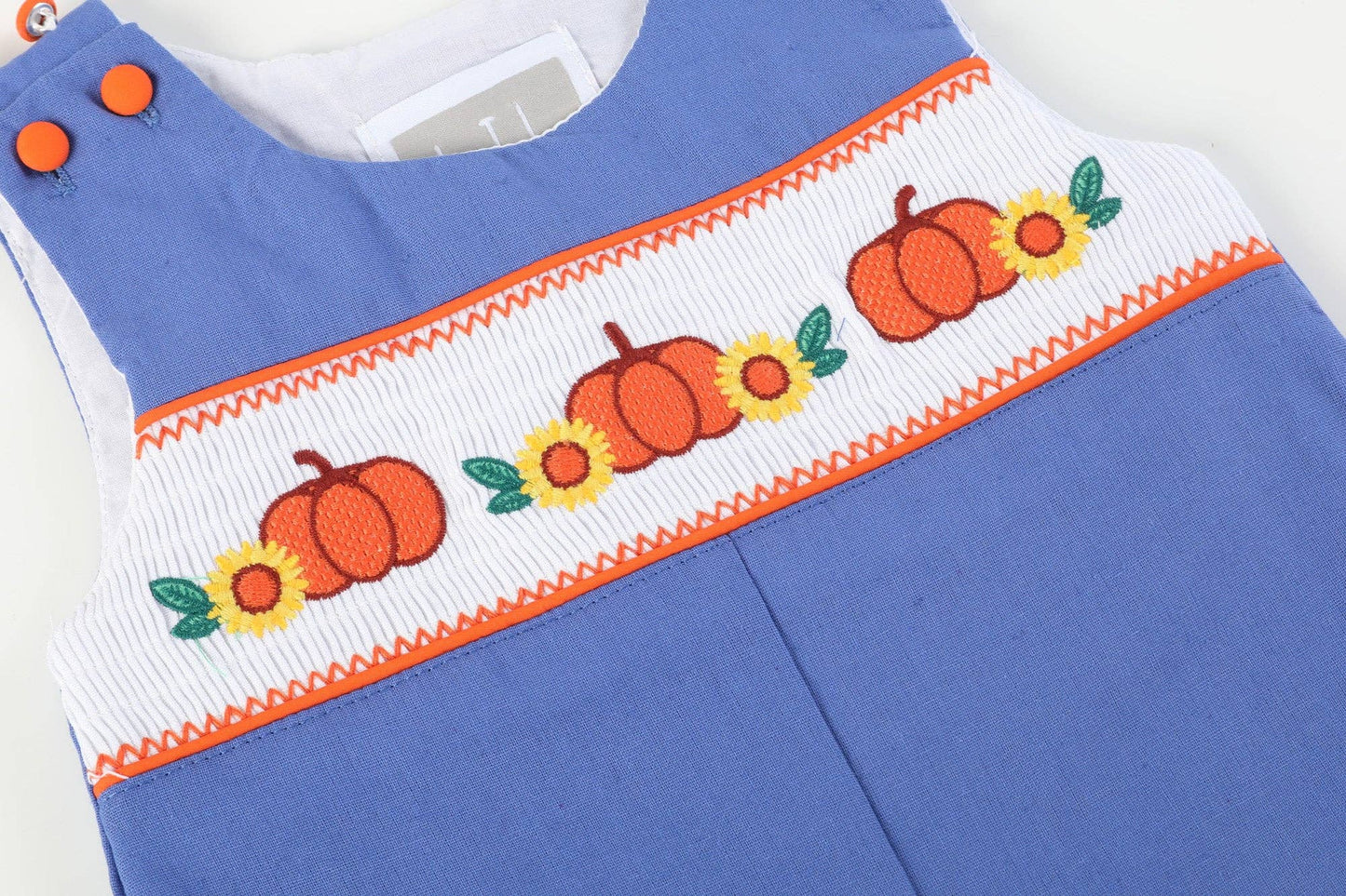 Blue Pumpkin Sunflower Smocked Longall