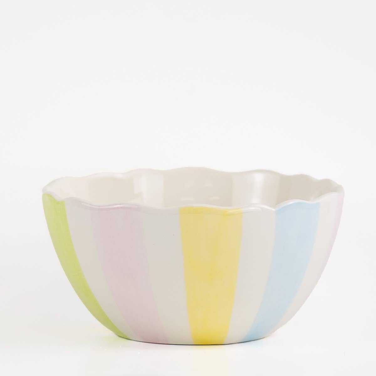 Candy Stripe Bowl White/Multi 8x4