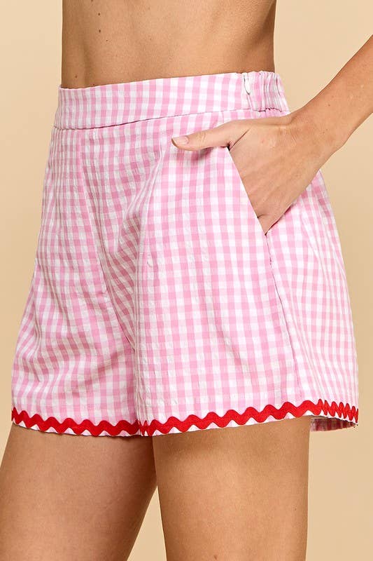 Mint Gingham Shorts