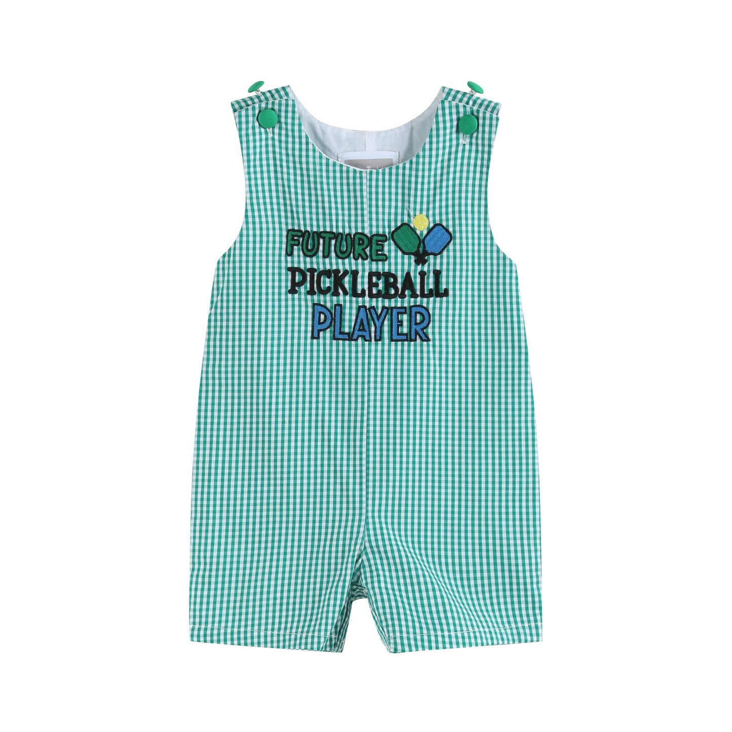 Future Pickleball Player Gingham Romper