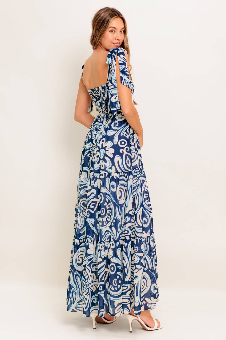 Navy Swirl Dress