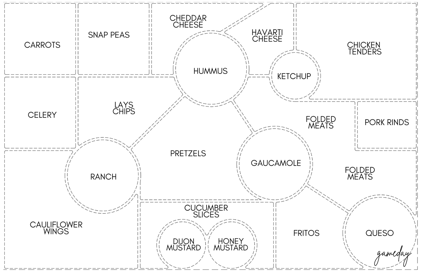 Taylor Gray CHARCUTERIE MAP insert set of 10