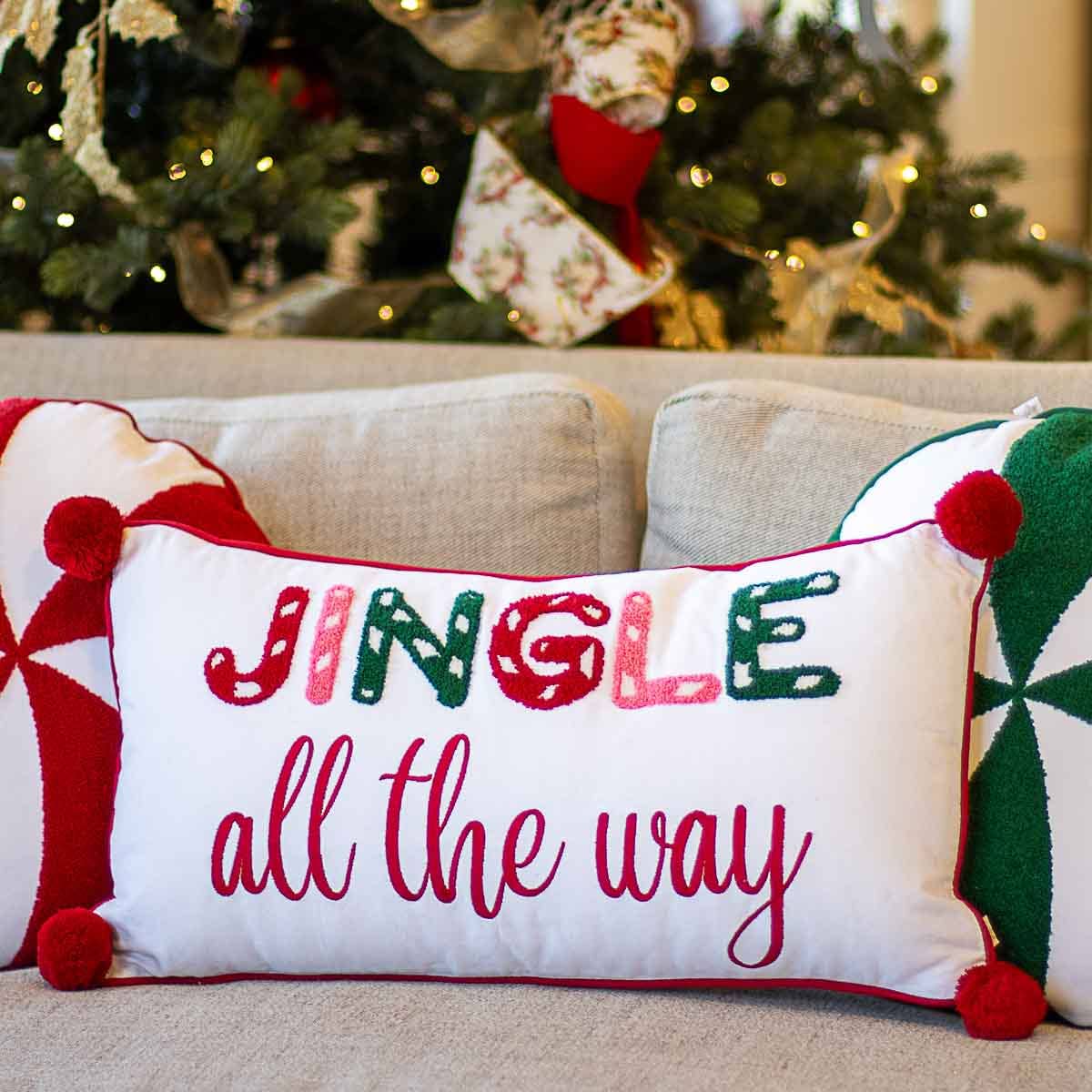 Jingle All The Way Lumbar Pillow
