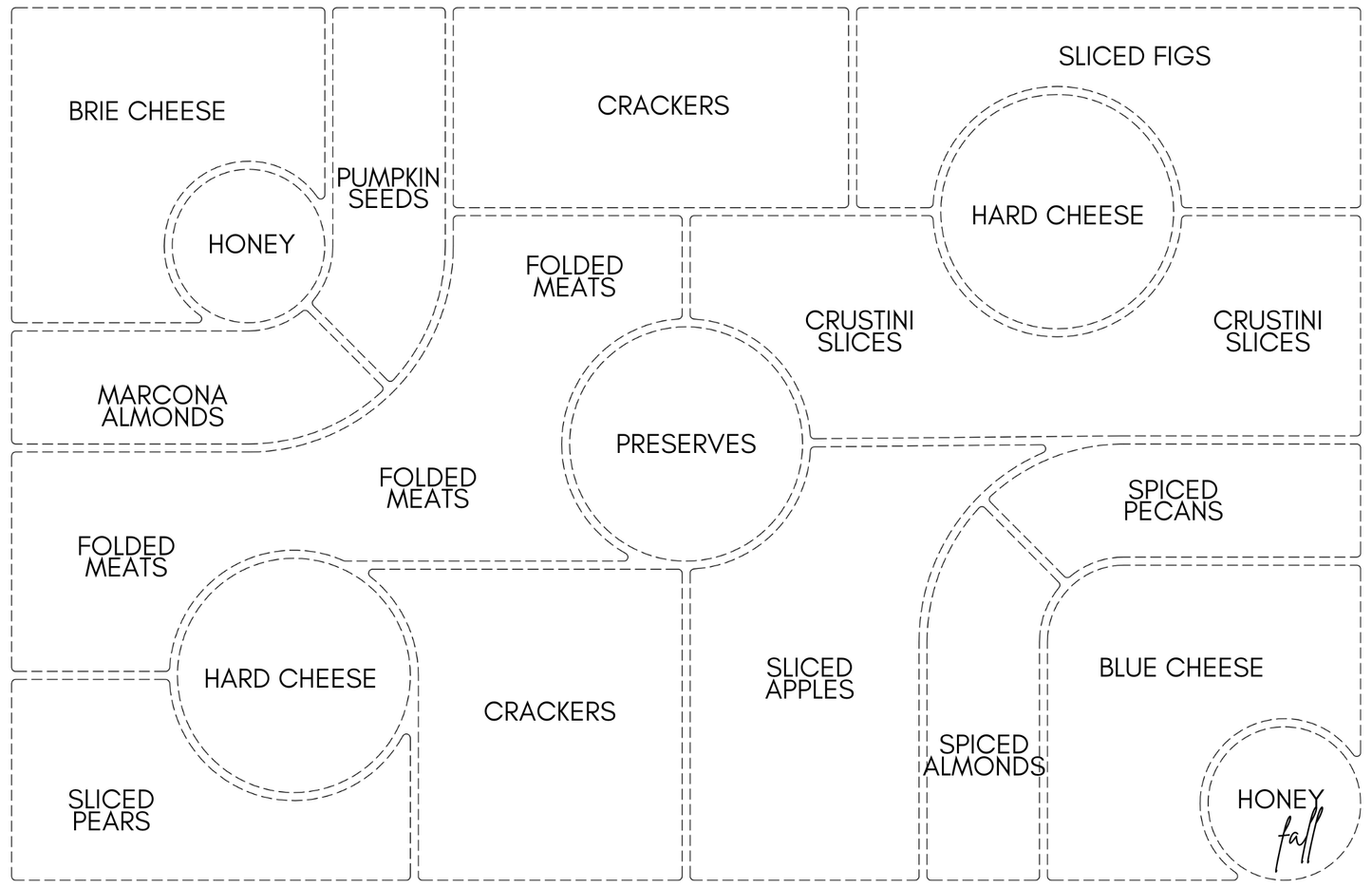 Taylor Gray CHARCUTERIE MAP insert set of 10