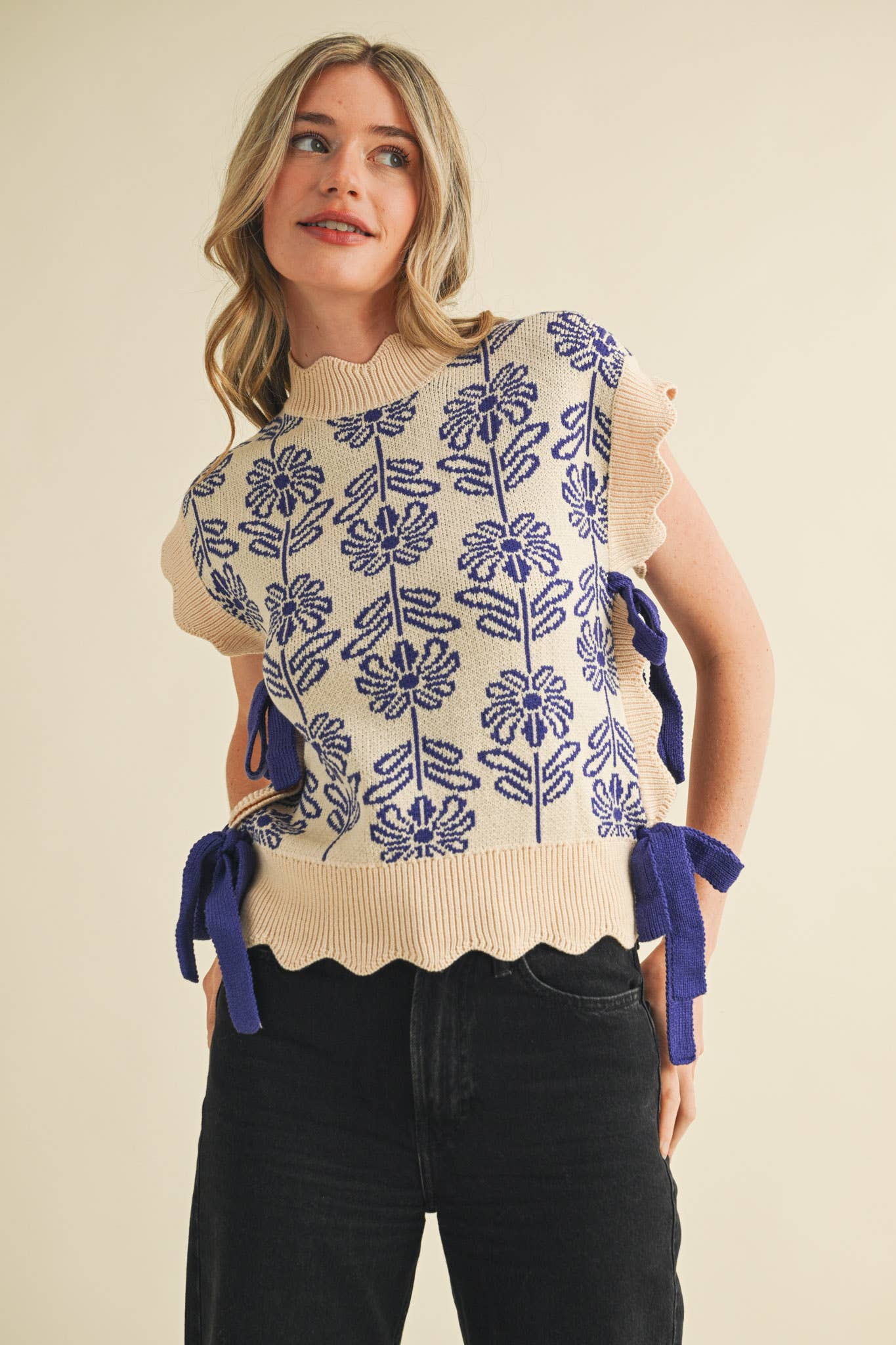 Sapphire Sleeveless Sweater
