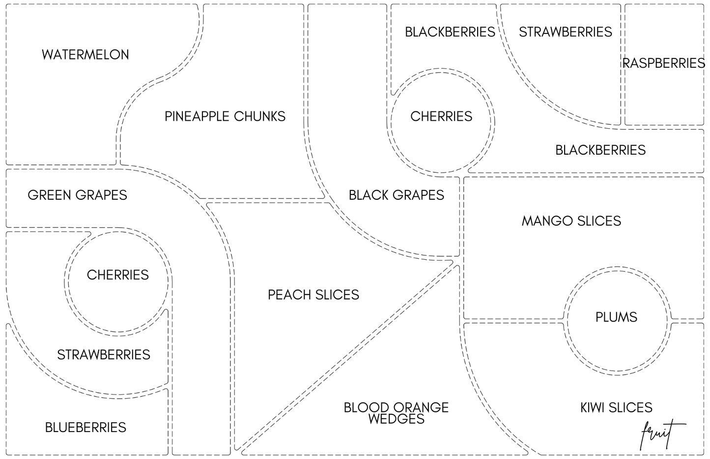 Taylor Gray CHARCUTERIE MAP insert set of 10