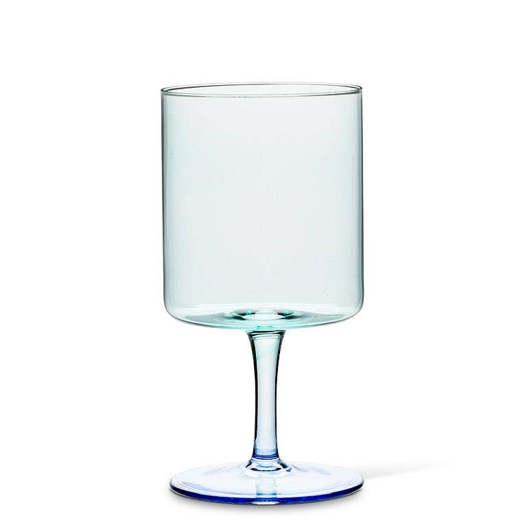 Short Stem All Purpose Glass-Blue-6"H(12oz)