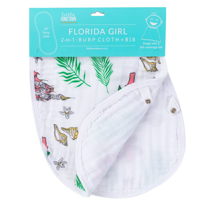 Florida Girl Burp/Bib Combo
