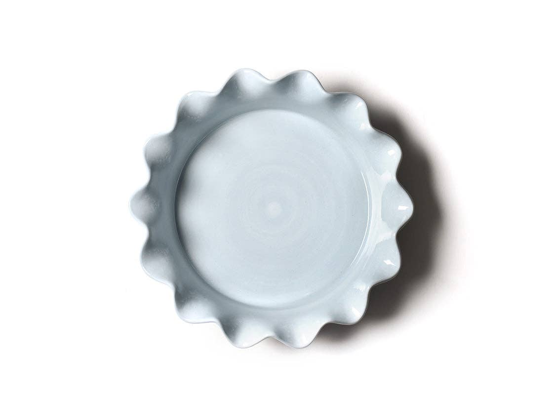 Iris Blue Drop 9 Ruffle Pie Dish