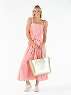 Leather Tote - Gold