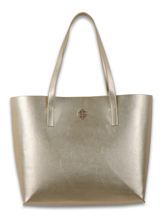Leather Tote - Gold