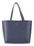 Leather Tote - Navy