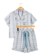 Blue Bonnet Silk Pajama Set