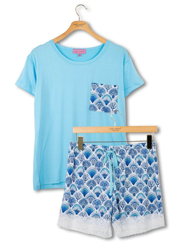 Seashell T-Shirt Pajama Set