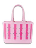 The Simply Tote- Stripe Berry