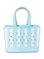 The Simply Tote- Stripe Sky
