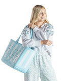 The Simply Tote- Stripe Sky