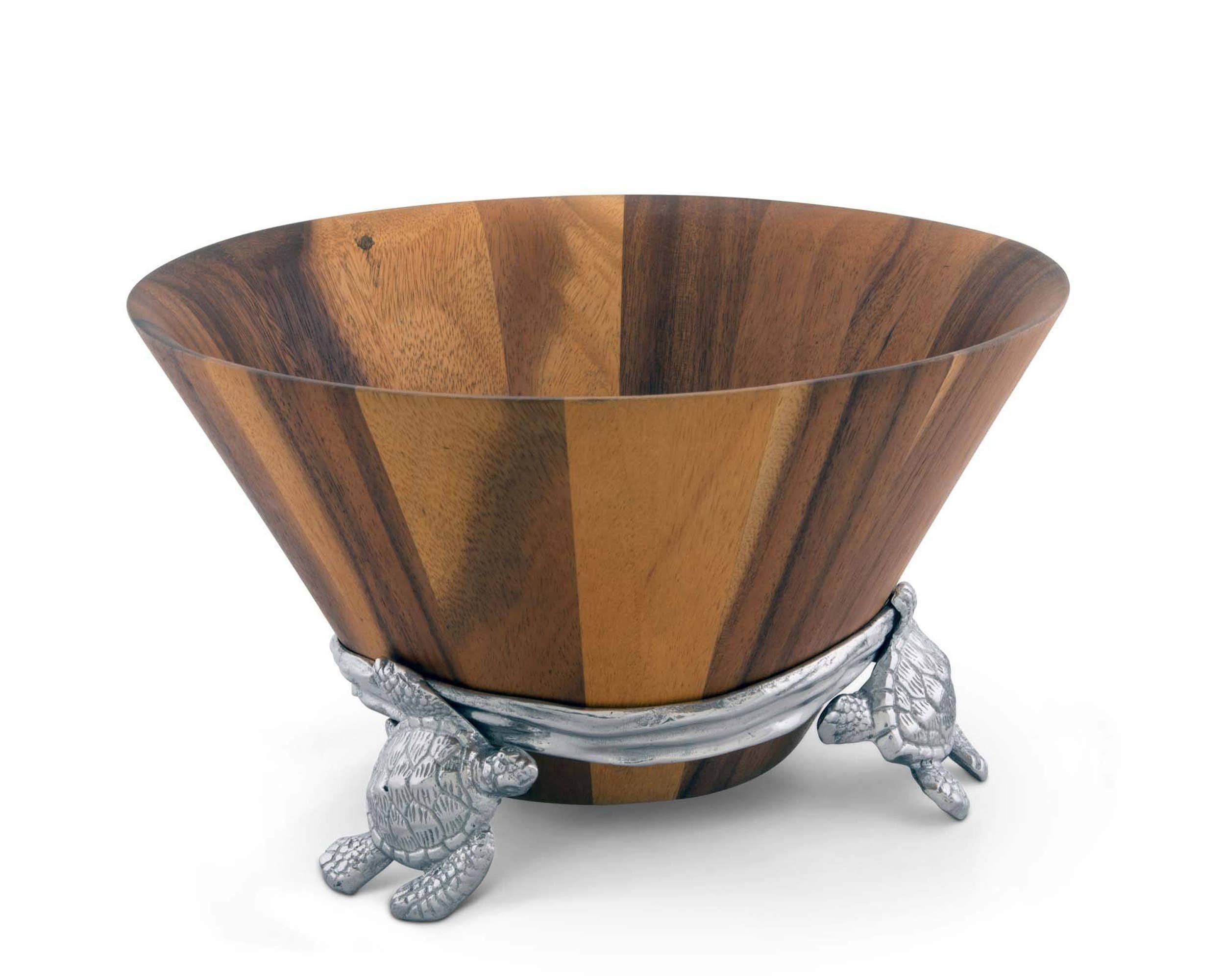 Sea Turtle Wood Salad Bowl
