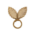 Burlap Bunny Ears Napkin Ring   Natural   4x5x1