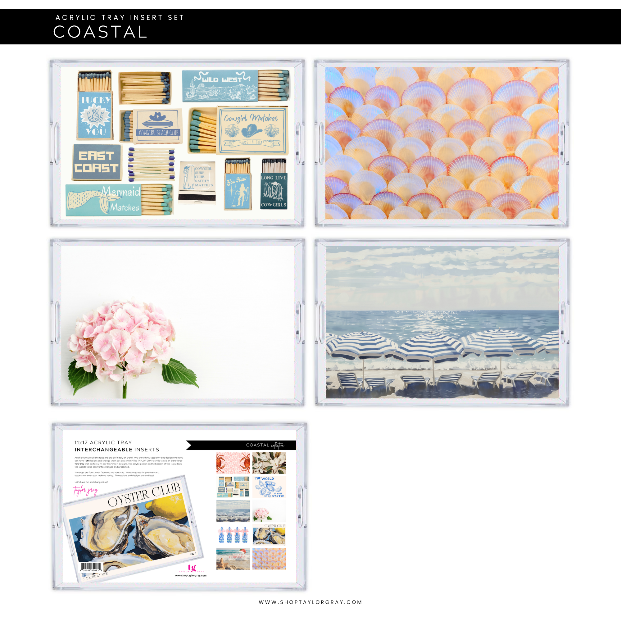 COASTAL insert set of 10
