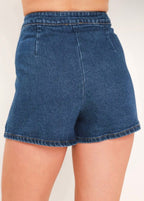 Denim Buttons Skort