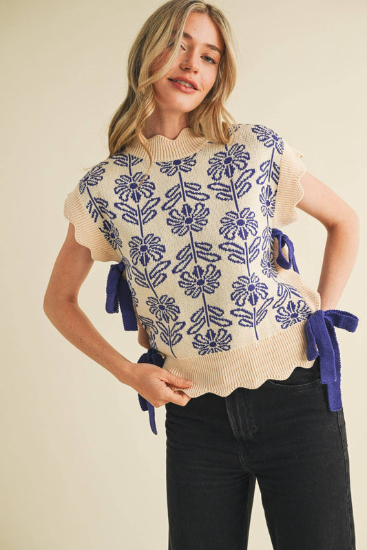 Sapphire Sleeveless Sweater