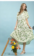 Botanical Print Dress