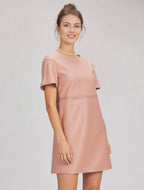 Pink Leather Dress