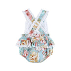 Floral & Lace Ruffle Romper