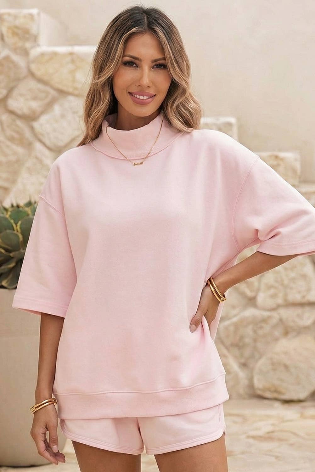 Mandy Mock Neck Set