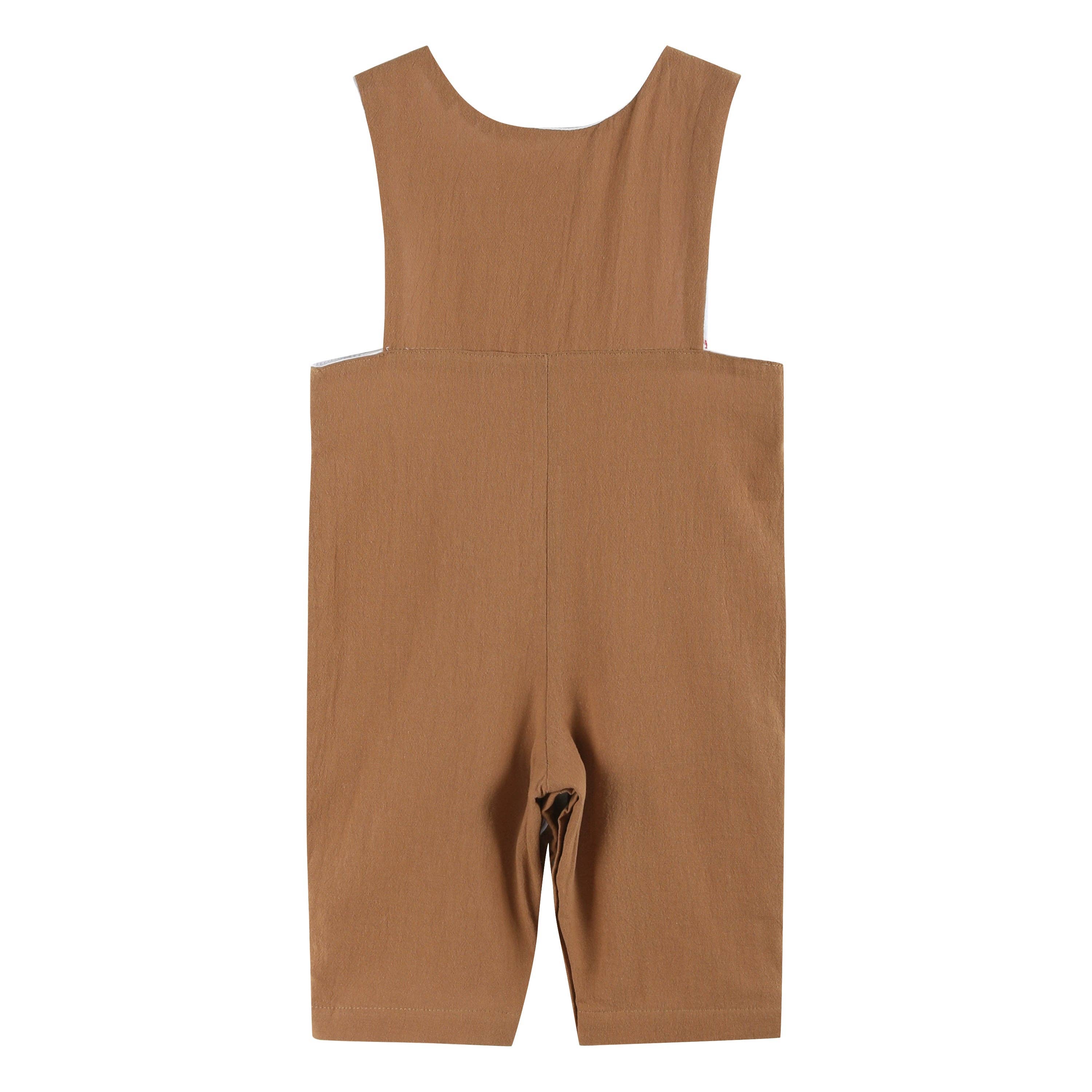 Brown Tractor Harvest Smocked Jon Jons