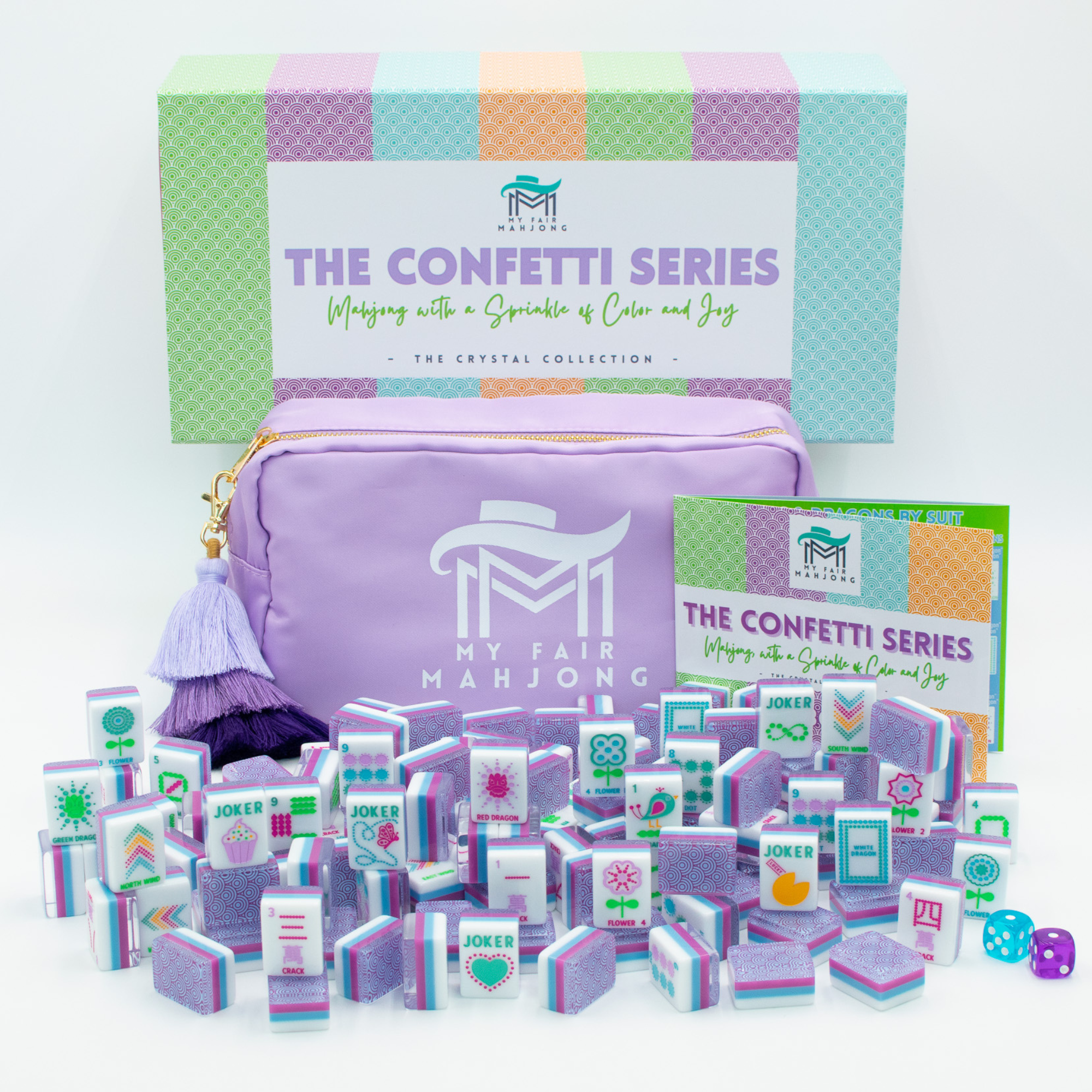 Mahjong Crystal Confetti Purple