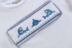 White Shark Smocked Set