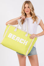 Embroidered Beach Tote