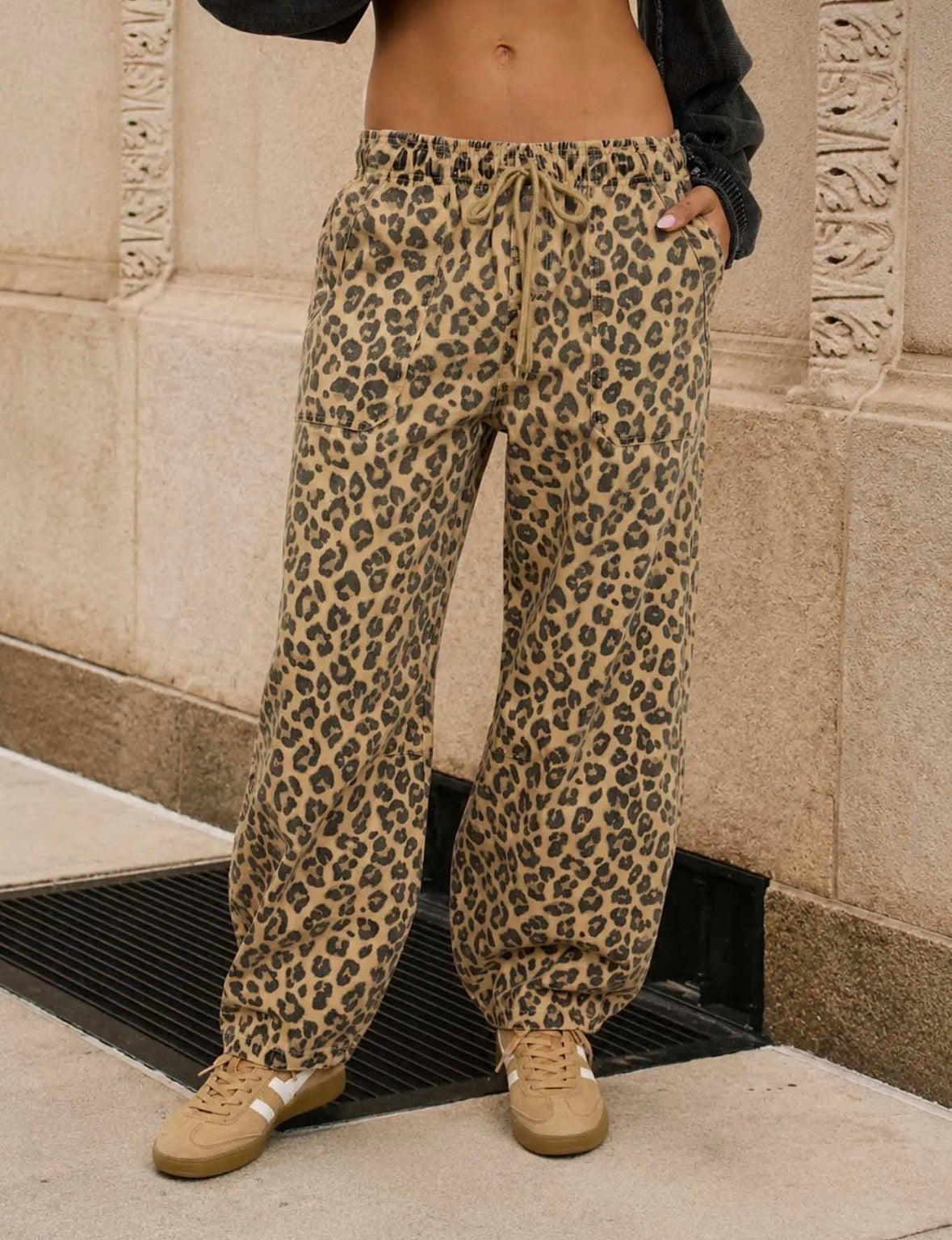 Leopard Barrel Pants