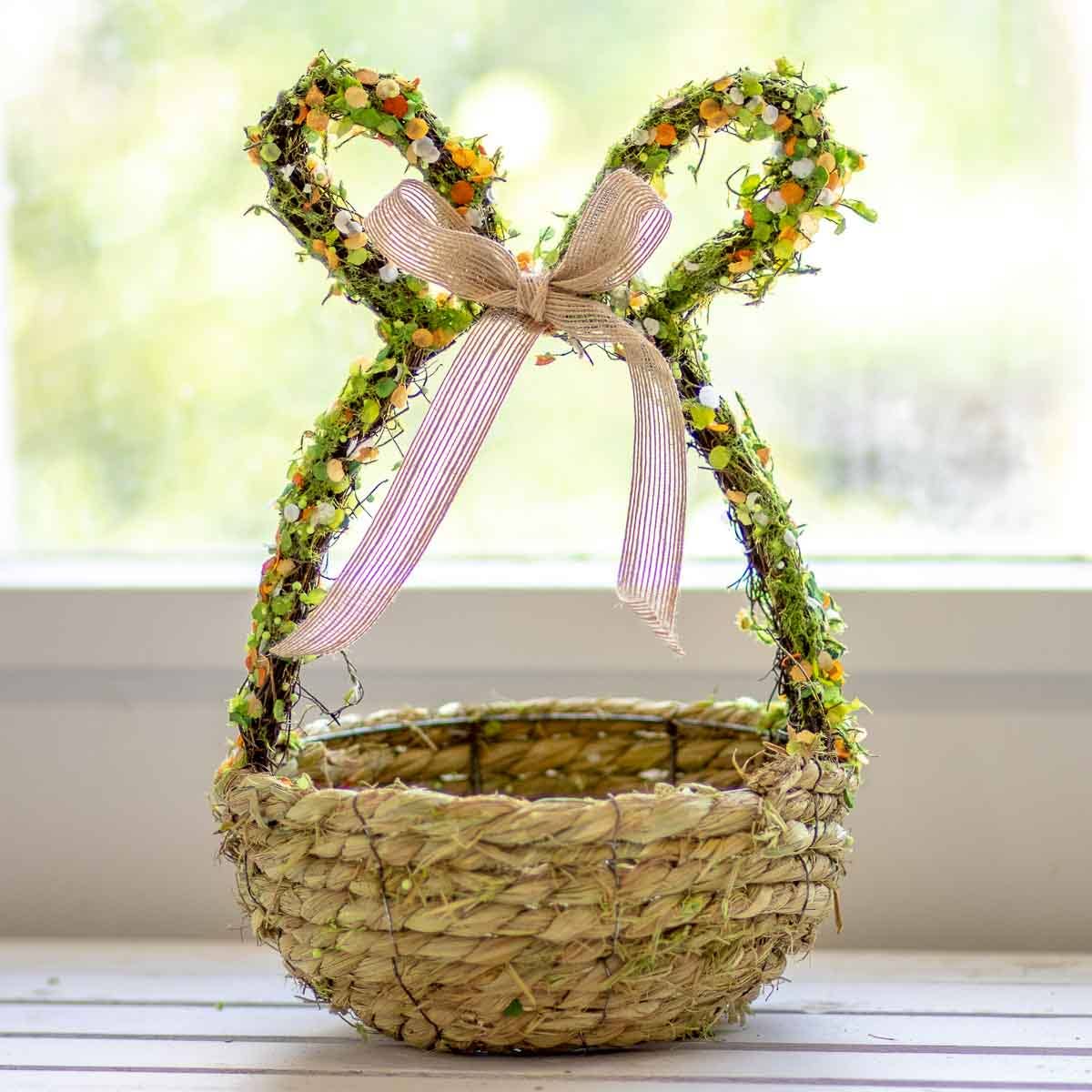 Confetti Bunny Basket Multi-color  12.5"