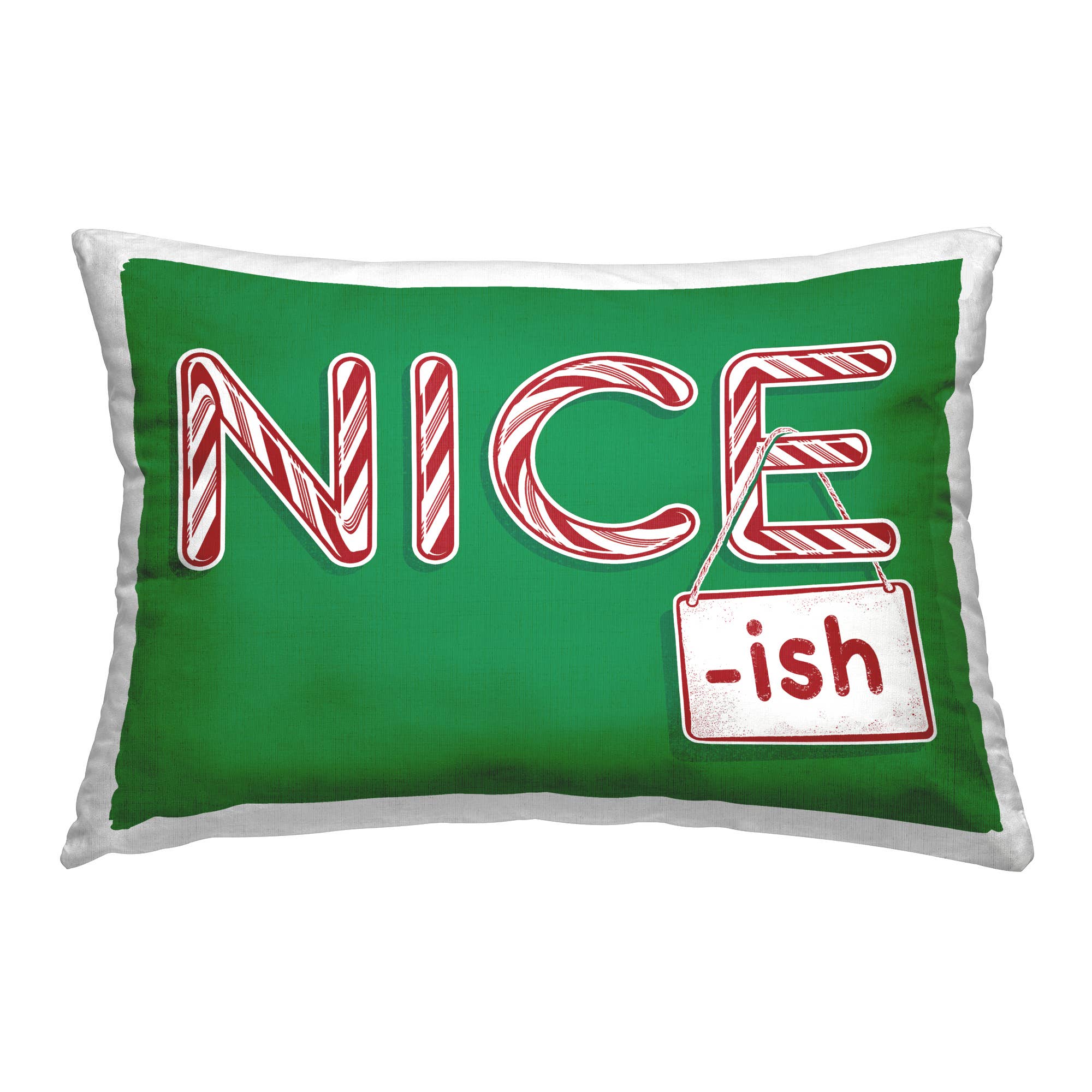 Nice-Ish Holiday Humor Printed Pillow Holiday